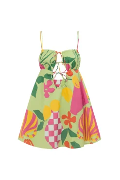 Fashion SABO Allie Babydoll Dress-Vaso Verde