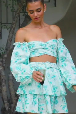 Store SABO Backless Zoe Top-Tulip Floral