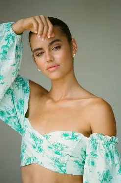 Store SABO Backless Zoe Top-Tulip Floral
