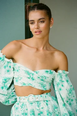 Store SABO Backless Zoe Top-Tulip Floral