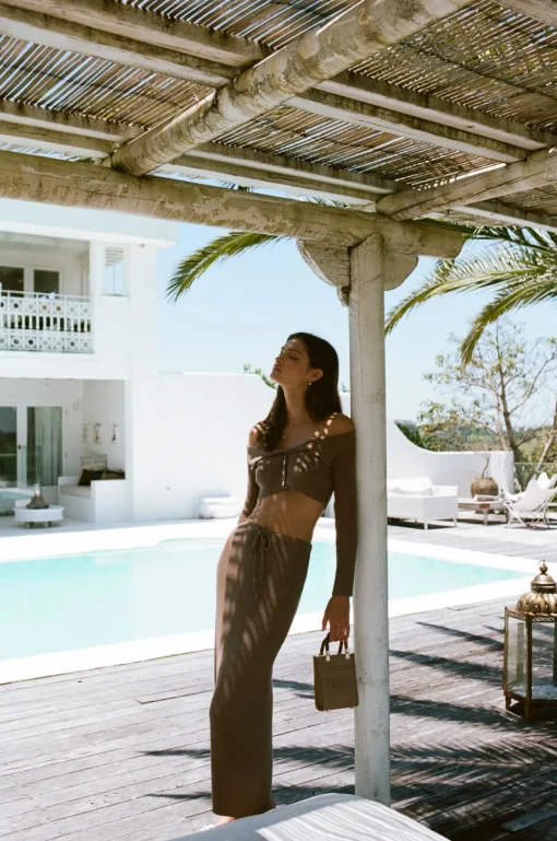 Best Sale SABO Briana Maxi Skirt-Mocha
