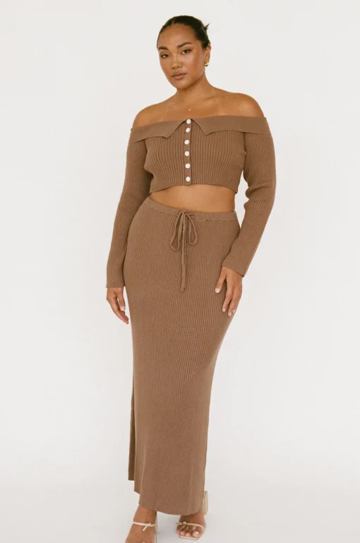 Best Sale SABO Briana Maxi Skirt-Mocha