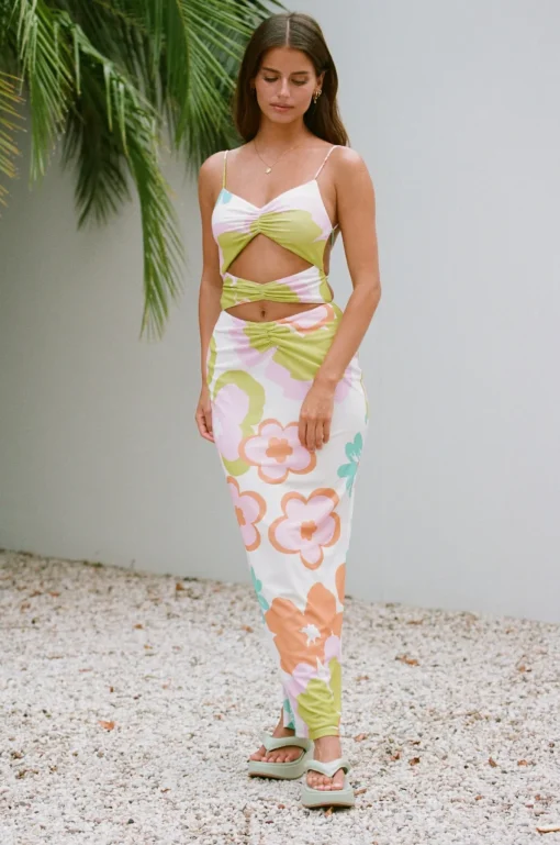 New SABO Cayli Cutout Dress-Bubblegum