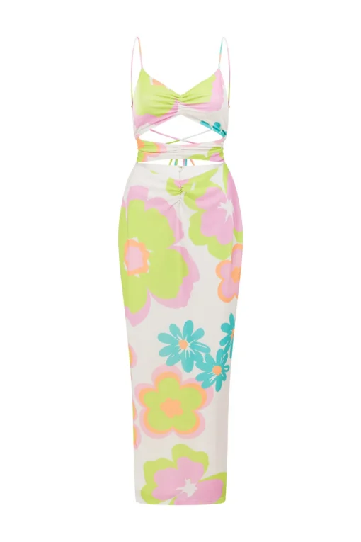 New SABO Cayli Cutout Dress-Bubblegum