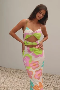 New SABO Cayli Cutout Dress-Bubblegum