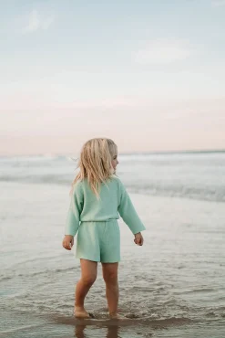 Shop SABO Charli Mini Knit Playsuit-Mint