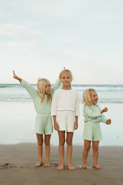 Shop SABO Charli Mini Knit Playsuit-Mint