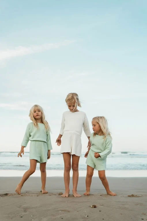 Shop SABO Charli Mini Knit Playsuit-Mint