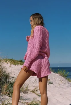 Online SABO Chunky Panama Shorts-Pink