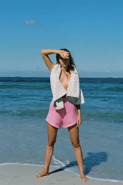 Online SABO Chunky Panama Shorts-Pink