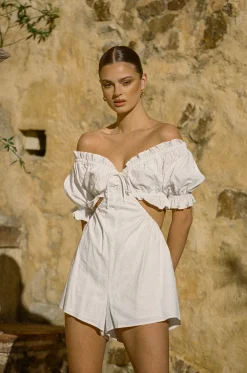 Discount SABO Daphne Playsuit-White