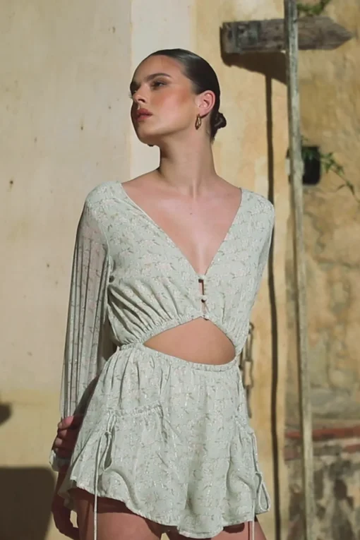 New SABO Dharma Playsuit-Hibiscus