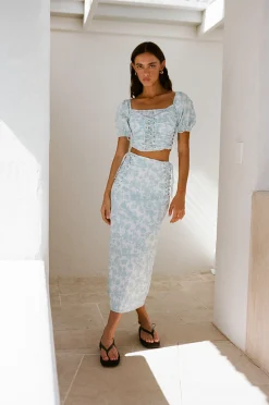 Best Sale SABO Didi Lace Up Skirt-Story Book Rose