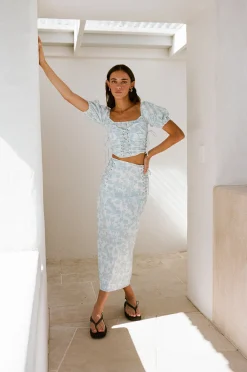 Best Sale SABO Didi Lace Up Skirt-Story Book Rose