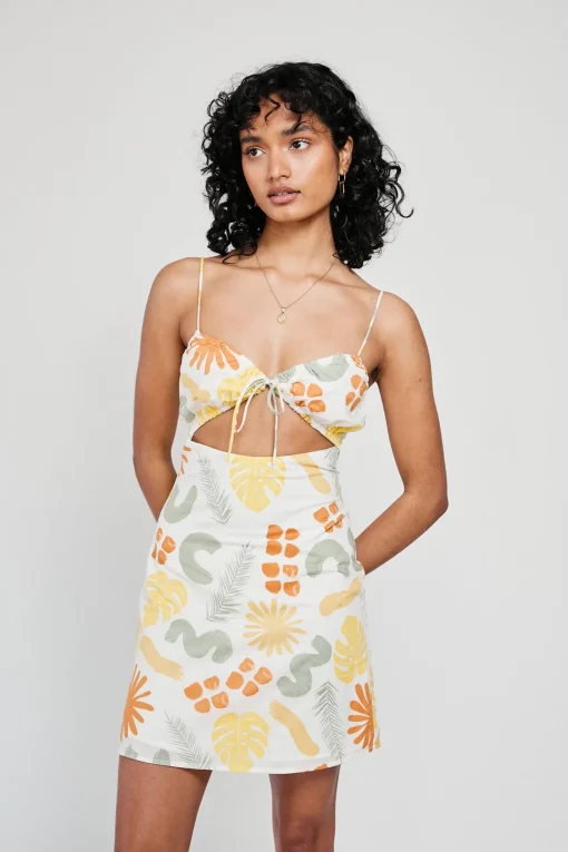 Sale SABO Emelie Dress-Desert Leaf