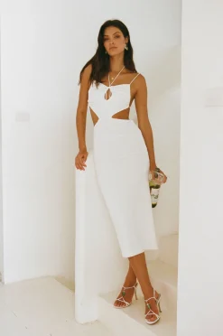 Best Sale SABO Fernanda Midi Dress-White