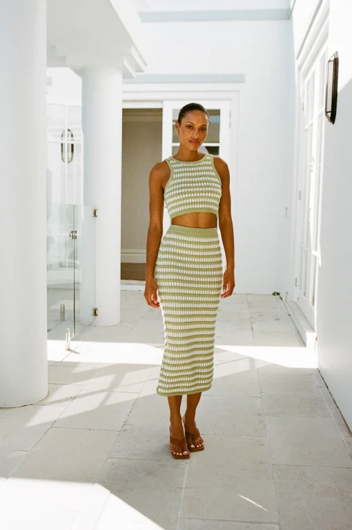 Cheap SABO Heather Skirt-Stripe