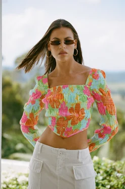 Fashion SABO Juliet Shirred Top