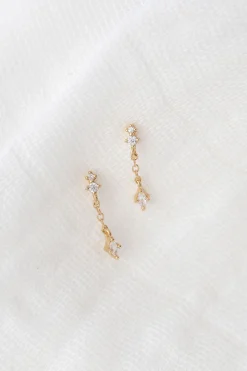Cheap SABO 18K Layton Drop Chain Earrings