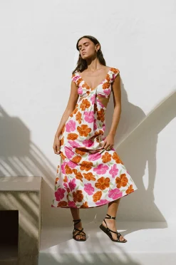 Cheap SABO Kameliya Midi Dress