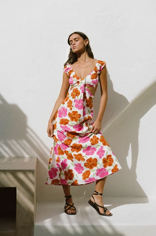 Cheap SABO Kameliya Midi Dress