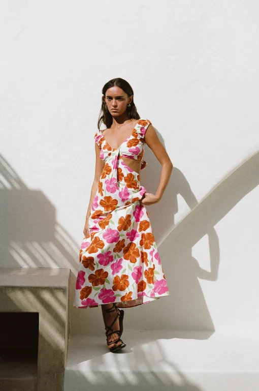 Cheap SABO Kameliya Midi Dress