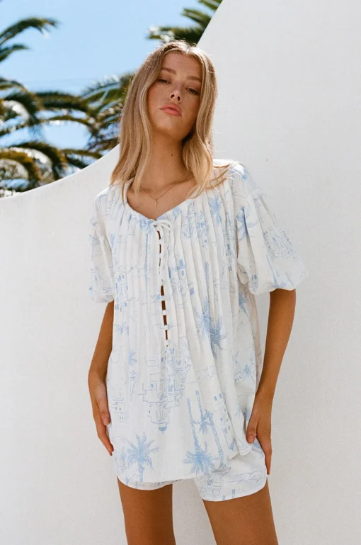 Fashion SABO Leta Top-Santorini