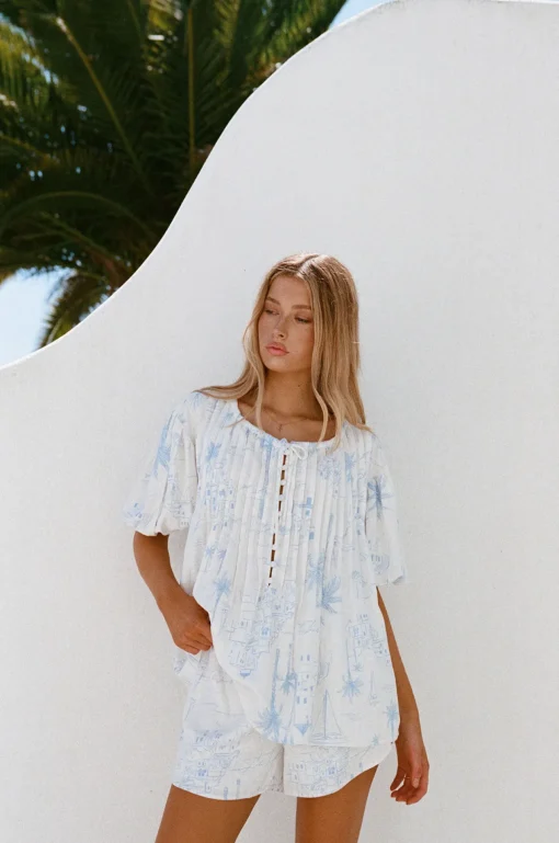 Fashion SABO Leta Top-Santorini