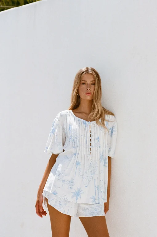 Fashion SABO Leta Top-Santorini