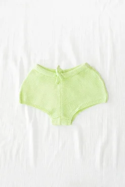Cheap SABO Lime Mini Knit Shorts