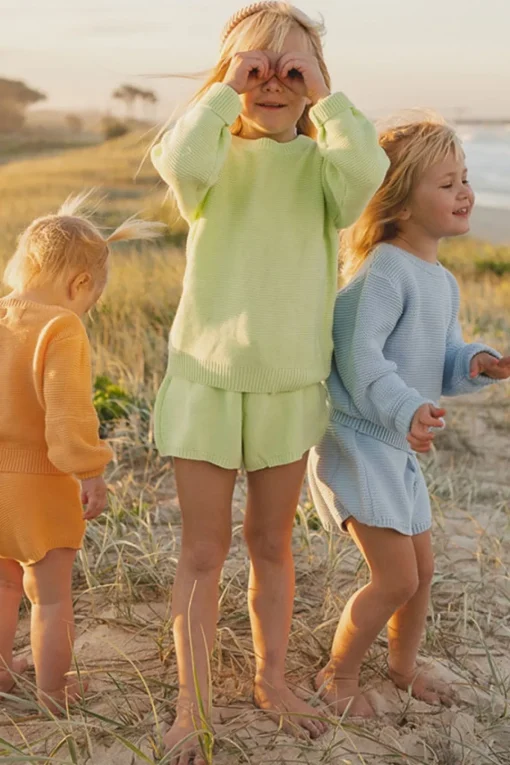 Cheap SABO Lime Mini Knit Shorts