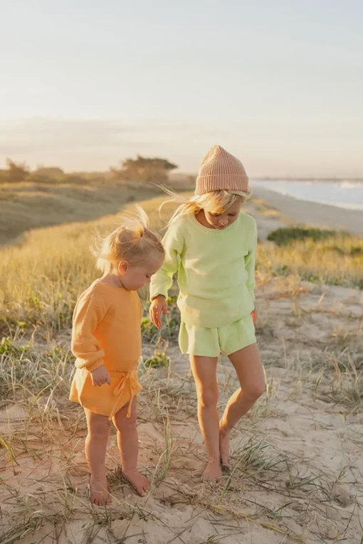 Cheap SABO Lime Mini Knit Shorts