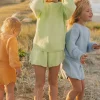 Fashion SABO Lime Mini Knit Top