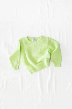 Fashion SABO Lime Mini Knit Top