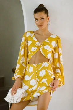 New SABO Lista Dress-Yellow Paraiso