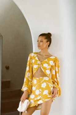 New SABO Lista Dress-Yellow Paraiso