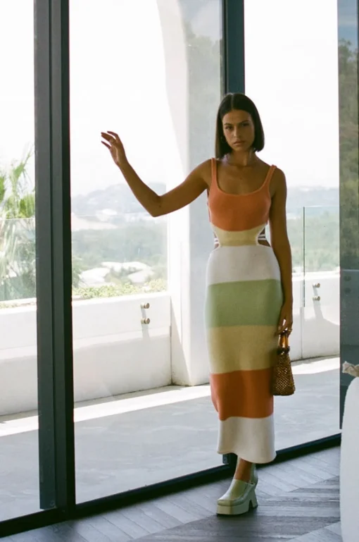 Best SABO London Knit Dress-Earth