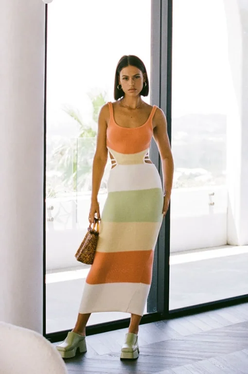 Best SABO London Knit Dress-Earth