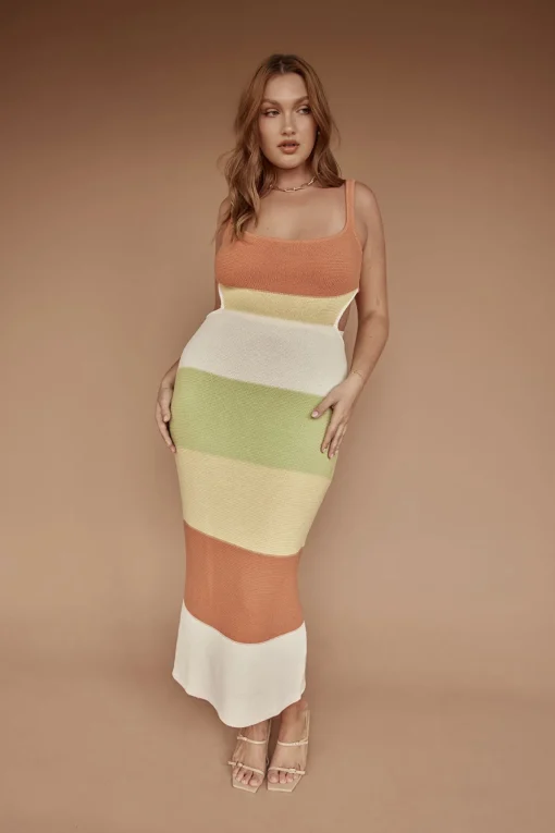 Best SABO London Knit Dress-Earth