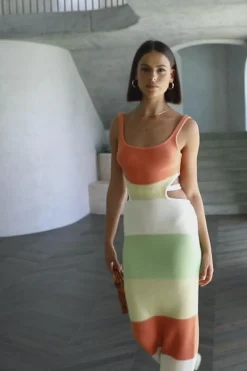 Best SABO London Knit Dress-Earth