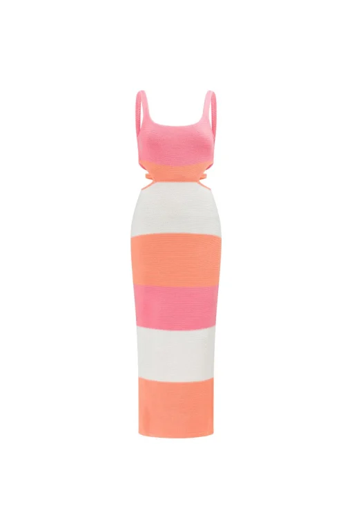 New SABO London Knit Dress-Sunset