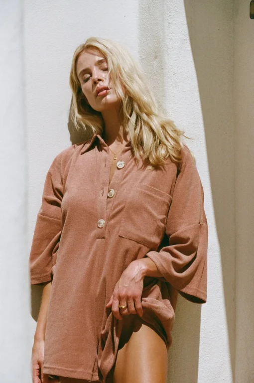 Shop SABO Milena Playsuit-Biscotti