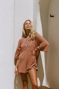 Shop SABO Milena Playsuit-Biscotti