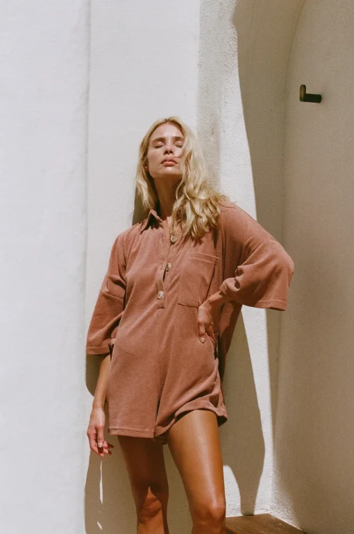 Shop SABO Milena Playsuit-Biscotti