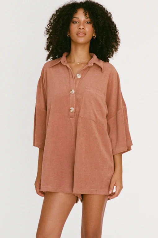 Shop SABO Milena Playsuit-Biscotti