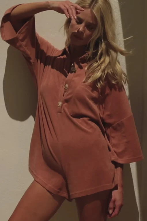 Shop SABO Milena Playsuit-Biscotti