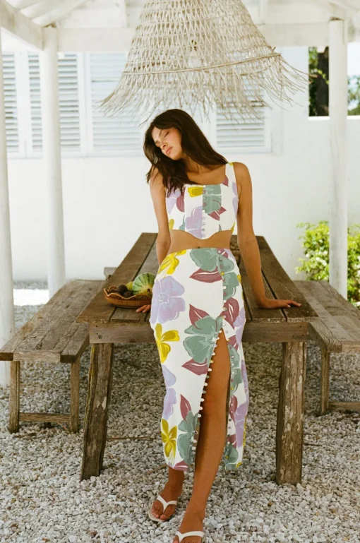 Best Sale SABO Oralia Skirt-Royal Floral