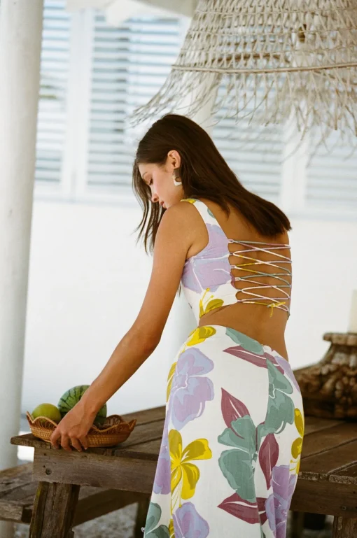 Best Sale SABO Oralia Skirt-Royal Floral