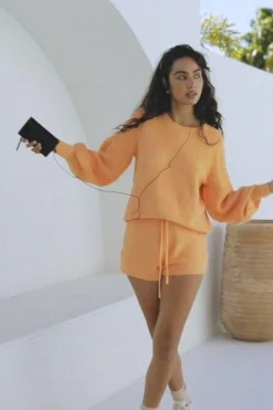 Outlet SABO Peach Knit Shorts