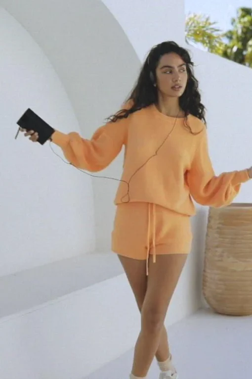 Outlet SABO Peach Knit Shorts